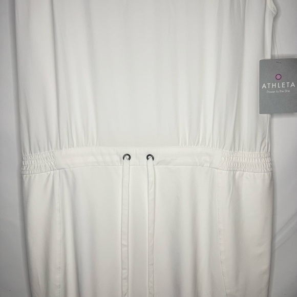 NWT Athleta Perfect Petal Dress White Dove White Size 12 Sporty Casual Athletic - Picture 4 of 9